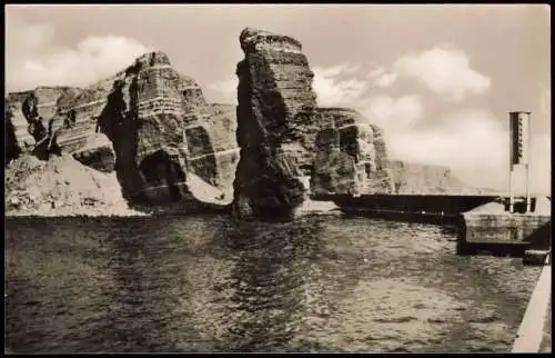 Ansichtskarte Helgoland (Insel) Nordspitze Hafen 1958