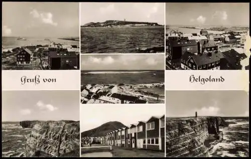 Ansichtskarte Helgoland (Insel) Mehrbild Ortsansichten Häuser 1962