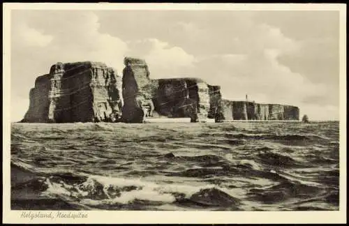 Ansichtskarte Helgoland (Insel) Hafen Nordspitze - Fernsicht 1958