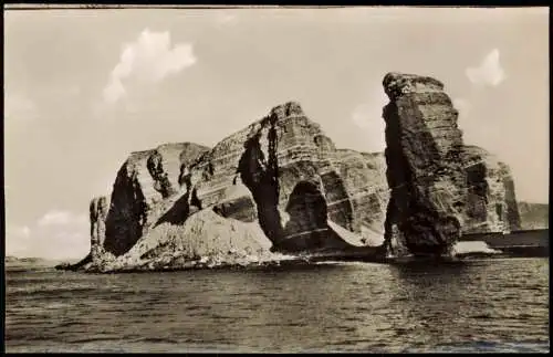 Ansichtskarte Helgoland (Insel) von Norden gesehen - Felsen Fotokarte 1958