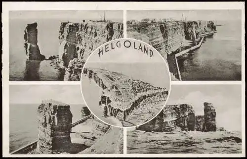 Ansichtskarte Helgoland (Insel) 5 Bild: Luftaufnahme, Felsen 1961