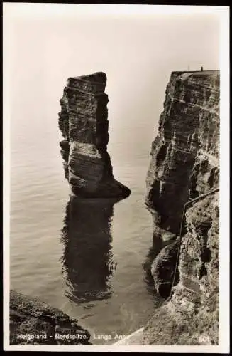 Ansichtskarte Helgoland (Insel) Nordspitze Lange Anna Fotokarte 1954