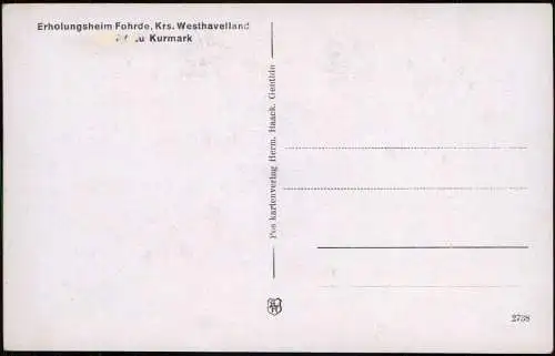 Fohrde-Havelsee Erholungsheim Fohrde beflaggter Haupteingang 1935