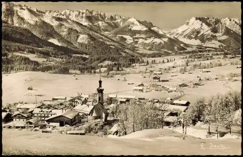 Ansichtskarte Reit im Winkl Blick auf die Stadt im Winter 1966