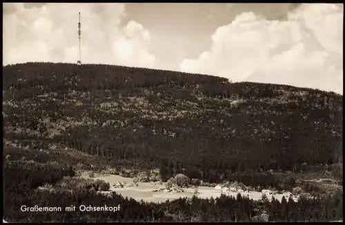 Ansichtskarte Bischofsgrüner Forst Ochsenkopf (Fichtelgebirge) Funkmast 1966