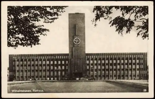 Ansichtskarte Wilhelmshaven Rathaus Rüstringen 1948