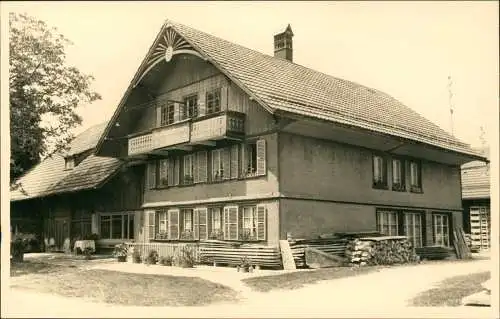 Foto  Großes verziertes Bauernhaus 1927 Privatfoto