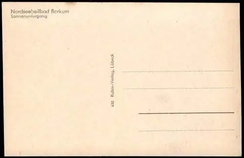 Ansichtskarte Norderney Sonnenuntergang - Düne, Stimmungsbild 1959