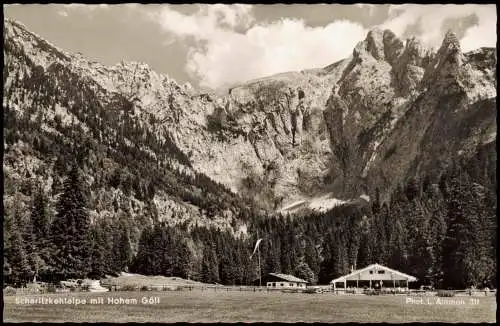 Ansichtskarte .Bayern Scharitzkehlalpe mit Hohem Göll 1960