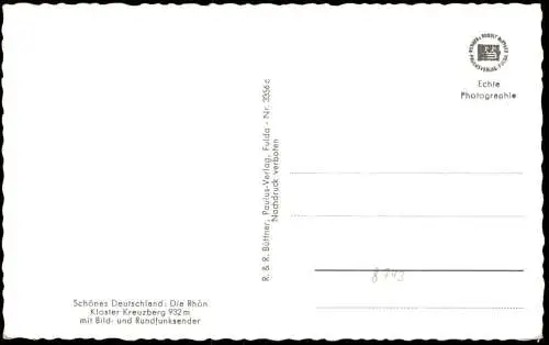 Ansichtskarte Bischofsheim (Rhön) Kloster, Kreuzberg - Fotomontage 1963