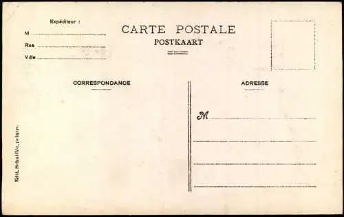 Postkaart Ternat Ternath Place de la Station. 1913