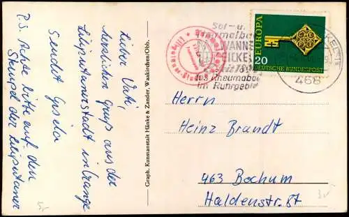Ansichtskarte  Zum Andenken an Schneider's Liliputaner-Stadt 1968