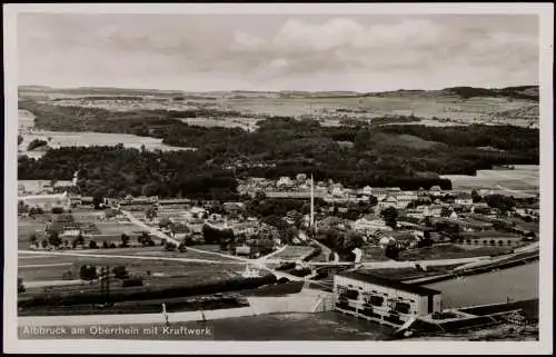 Ansichtskarte Albbruck Stadt und Kraftwerk - Fotokarte 1940