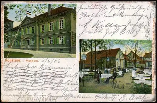 Ansichtskarte Konstanz Museum und Restaurant 1906