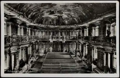 Ansichtskarte Bad Schussenried Bibkotheksaal. 1933