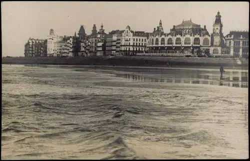 Ostende Oostende Blick auf die Promenade vom Meer 1915 Privatfoto