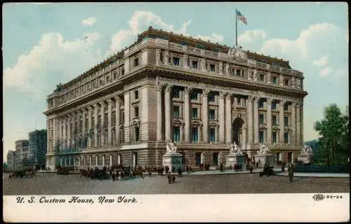 Postcard New York City U.S. Custom House 1908