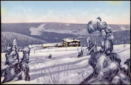 Schreiberhau Szklarska Poręba Winterbild an der Neuen schlesischen Baude 1917