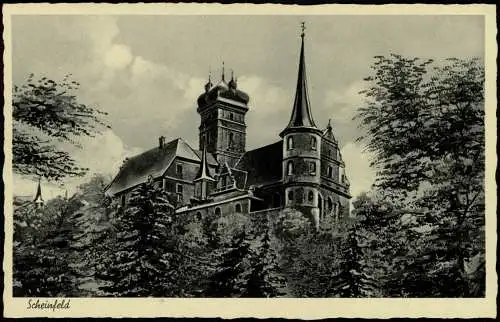 Ansichtskarte Scheinfeld Schloss Schwarzenberg Künstlerkarte 1932