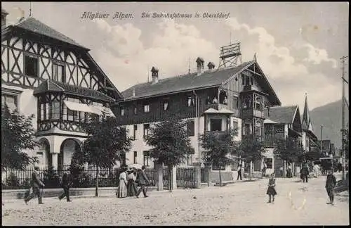 Ansichtskarte Oberstdorf (Allgäu) Bahnhofstraße 1905