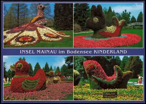 Ansichtskarte Insel Mainau-Konstanz Mehrbildkarte Bodensee KINDERLAND 2000