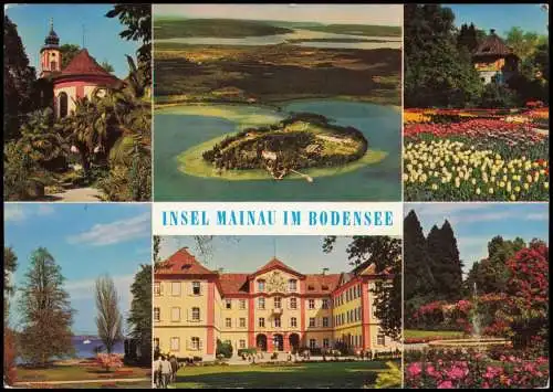 Insel Mainau-Konstanz Mehrbildkarte mit diversen Ortsansichten 1981