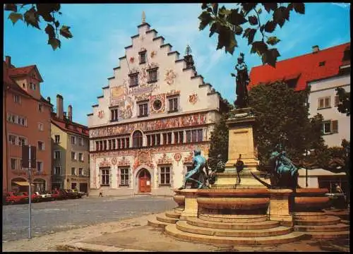 Ansichtskarte Lindau (Bodensee) Altes Rathaus und Reichsplatz 1991