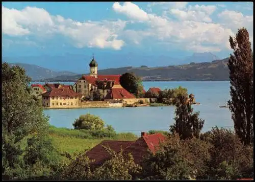 Wasserburg am Bodensee Halbinsel Wasserburg mit Schweizer Hochgebirge 1997