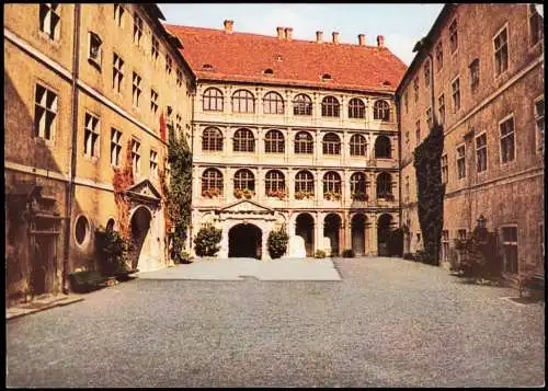 Heiligenberg (Bodenseekreis) Innenhof d. Fürstl. Fürstenberg. Schlosses 1980