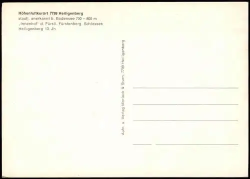 Heiligenberg (Bodenseekreis) Innenhof d. Fürstl. Fürstenberg. Schlosses 1980