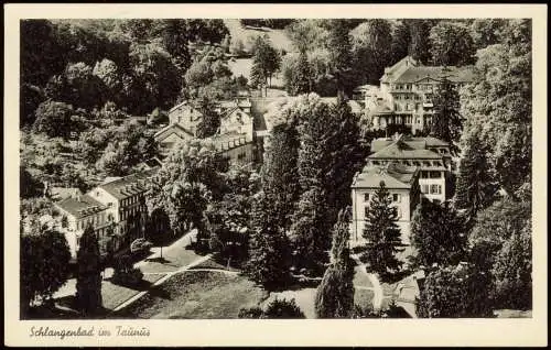 Ansichtskarte Schlangenbad Blick auf die Stadt 1952