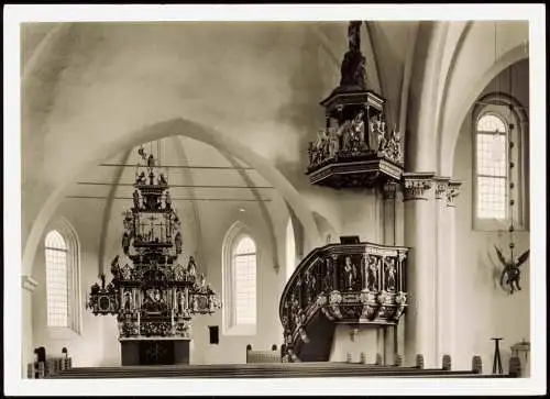 Ansichtskarte Berne St. Aegidius Altar Kanzel 1961
