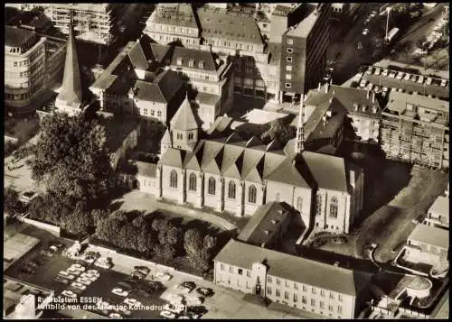 Ansichtskarte Essen (Ruhr) Luftbild Münsterkirche 1962