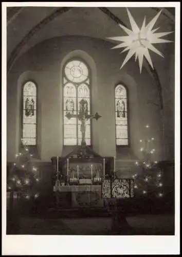 Foto  Weihnachten - Christmas geschmückter Altar 1963 Foto