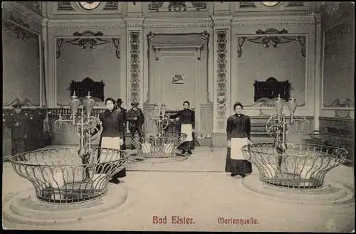 Ansichtskarte Bad Elster Marienquelle. Frauen - Ornamente 1909