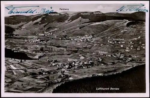 Ansichtskarte Bernau im Schwarzwald Gasthof und Pension zum Schwanen 1931