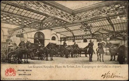 Brüssel Bruxelles Les Ecuries Royales. Place du Trône au départ. 1905