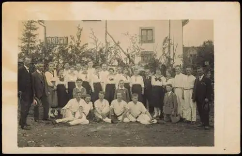 Ansichtskarte  Männer und Frauen Gruppenbild Siegelbach 1928