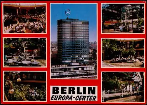 Ansichtskarte Charlottenburg-Berlin Europa-Center mit INNENANSICHTEN 1985