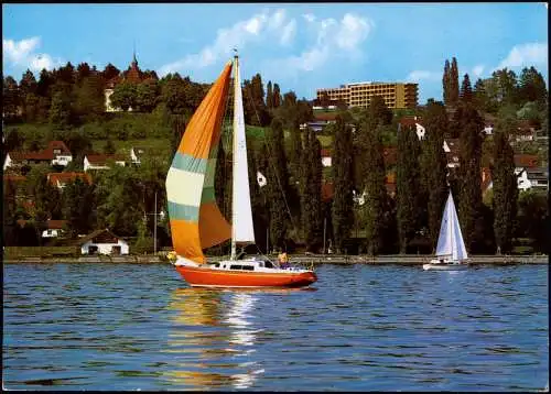 Ansichtskarte Überlingen BIRKLE-KLINIK ÜBERLINGEN, Segelyacht 1986