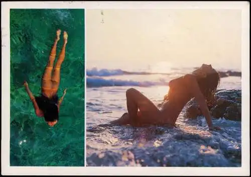 Ansichtskarte  Erotik (Nackt - Nude) Strand Wasser FRAU Kroatien 2003
