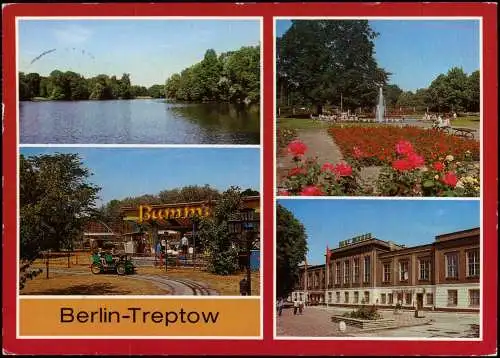 Ansichtskarte Treptow-Berlin Treffpunkt Im Kulturpark Plänterwald 1986