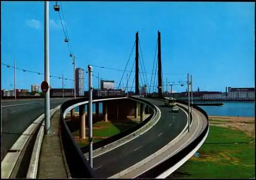 Ansichtskarte Düsseldorf Rheinkniebrücke 1982