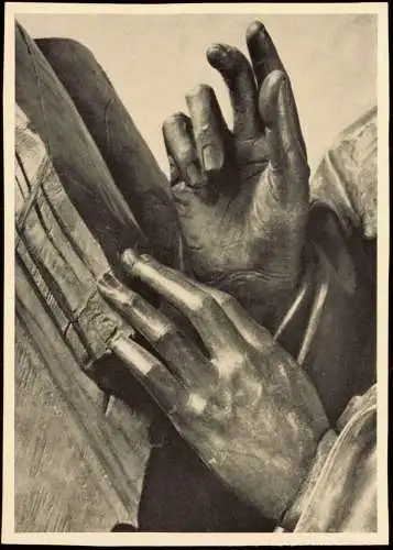 Tilman Riemenschneider: Hände v.. Evang. Johannes Max-Baur-Bildkarte 1960