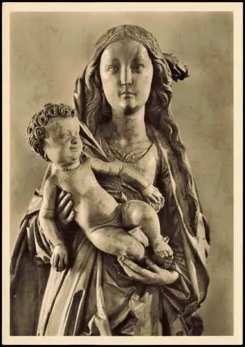 Ansichtskarte  TILMAN RIEMENSCHNEIDER: Maria mit Kind (Ausschnitt) 1960