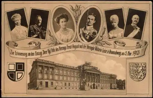Adel Monarchie Herzogs Ernst August Herzogin Viktoria Luis  am 3. Nov. 1913