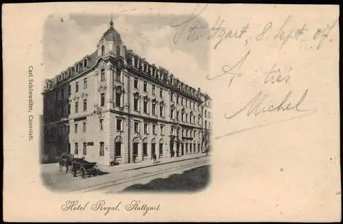 Ansichtskarte Stuttgart Hotel Royal 1907
