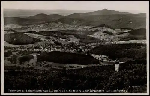 Ansichtskarte Neunkirchen i. Odenwald-Modautal Luftbild 1937  Landpoststempel