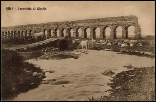 Cartoline Rom Roma Acquedotto di Claudio 1913