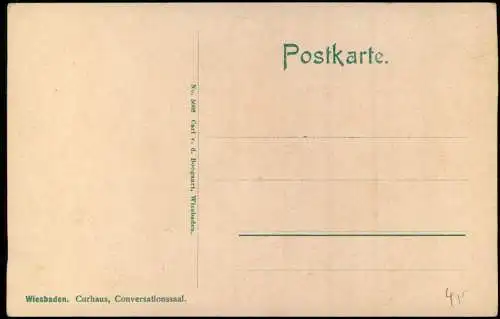 Ansichtskarte Wiesbaden Curhaus, Conversationssaal. Kurhaus 1914
